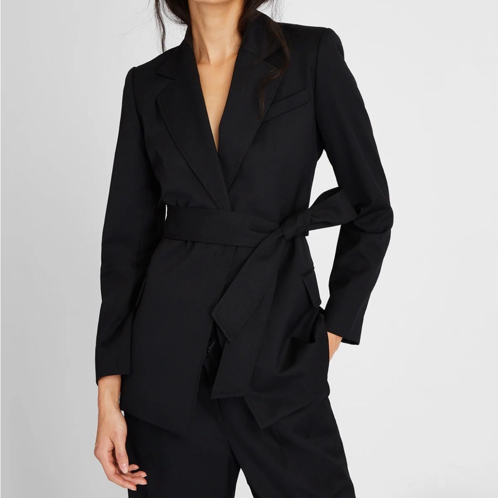 Club Monaco Black tie waist Blazer